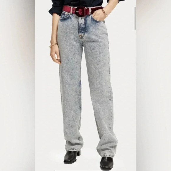 Scotch & Soda The Ripple 50s Straight Leg in Organic Cotton Cosmos Wash SZ 26/32 - Picture 1 of 12